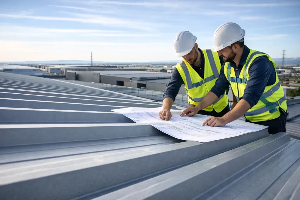 elegir panel sándwich 5 grecas en cubierta industrial