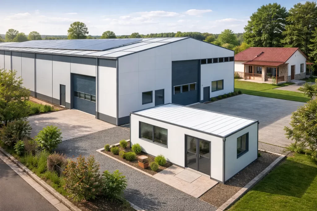 Distintas aplicaciones del panel sándwich en la construcción de naves y viviendas