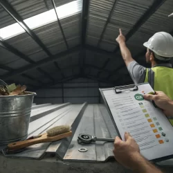 técnico revisando mantenimiento preventivo en cubierta 3 grecas