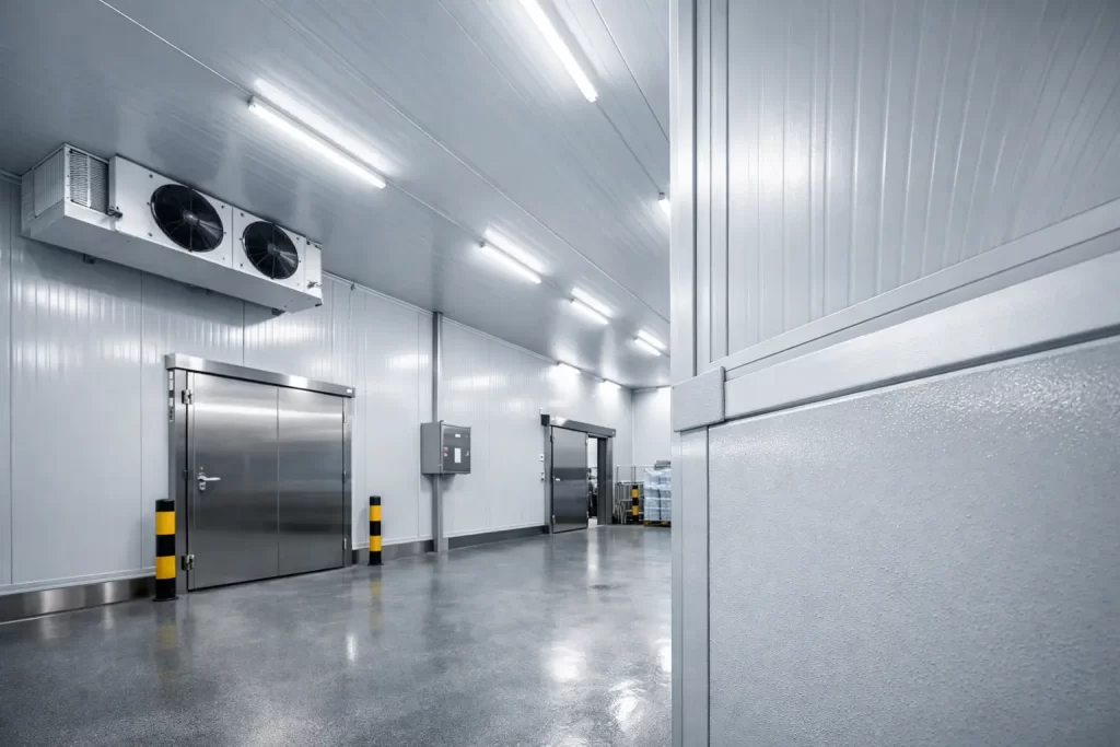 Cámara frigorífica industrial con paneles frigoríficos de alto rendimiento
