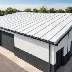 Grecas en panel sándwich en nave con cubierta 3 grecas