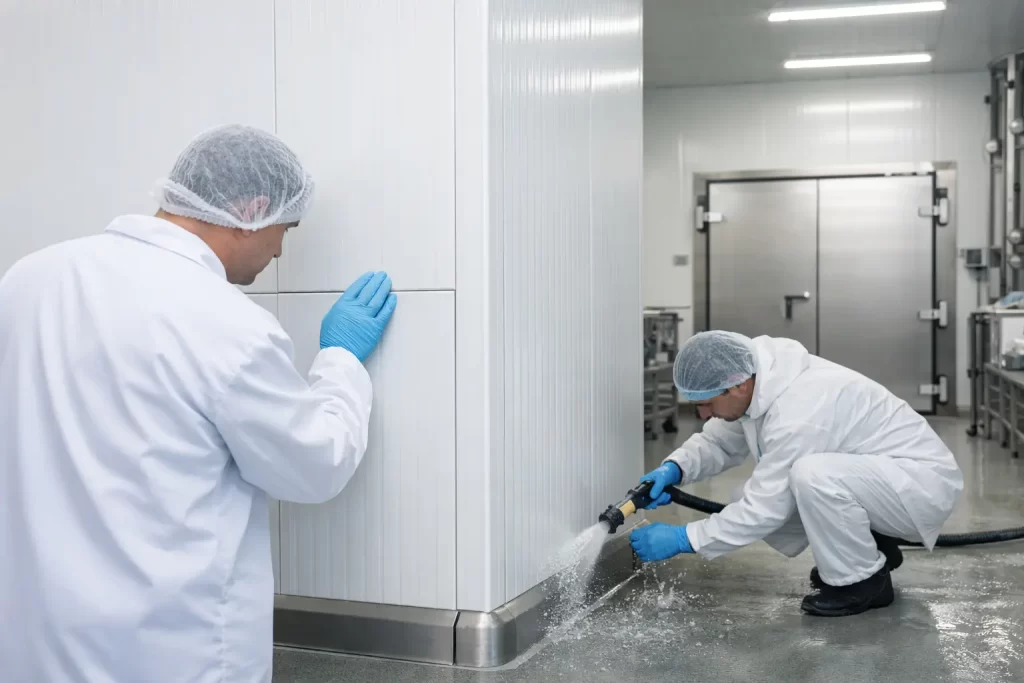 Panel sándwich en la industria agroalimentaria con control higiénico