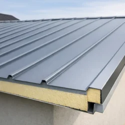 aislamiento del panel sándwich tapajuntas en cubierta residencial