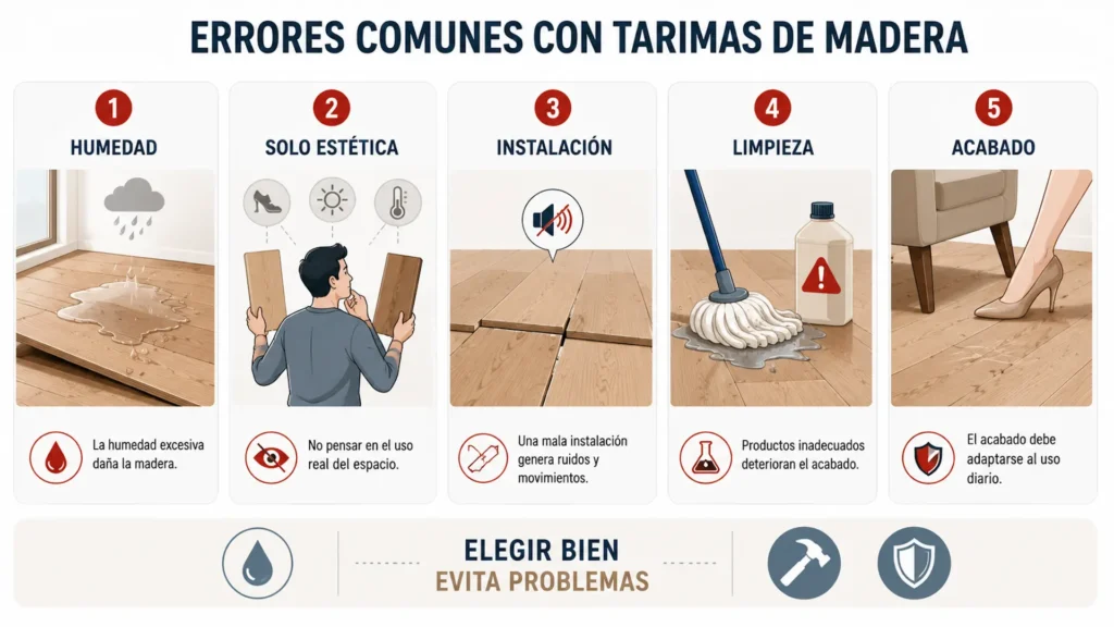 errores comunes con tarimas de madera en interiores