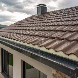 Cubierta de panel sándwich teja impermeable en vivienda moderna