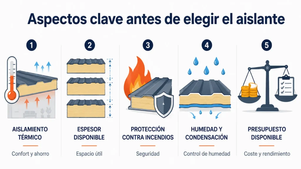 Aspectos clave antes de elegir el aislante para panel sándwich teja