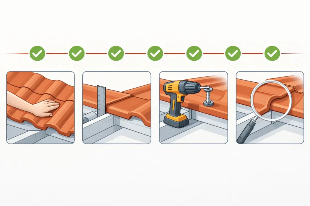 Instalar panel sándwich teja panel a panel con rutina de montaje