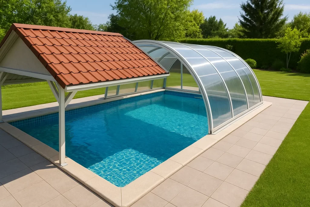 Cubiertas de piscina con panel sándwich