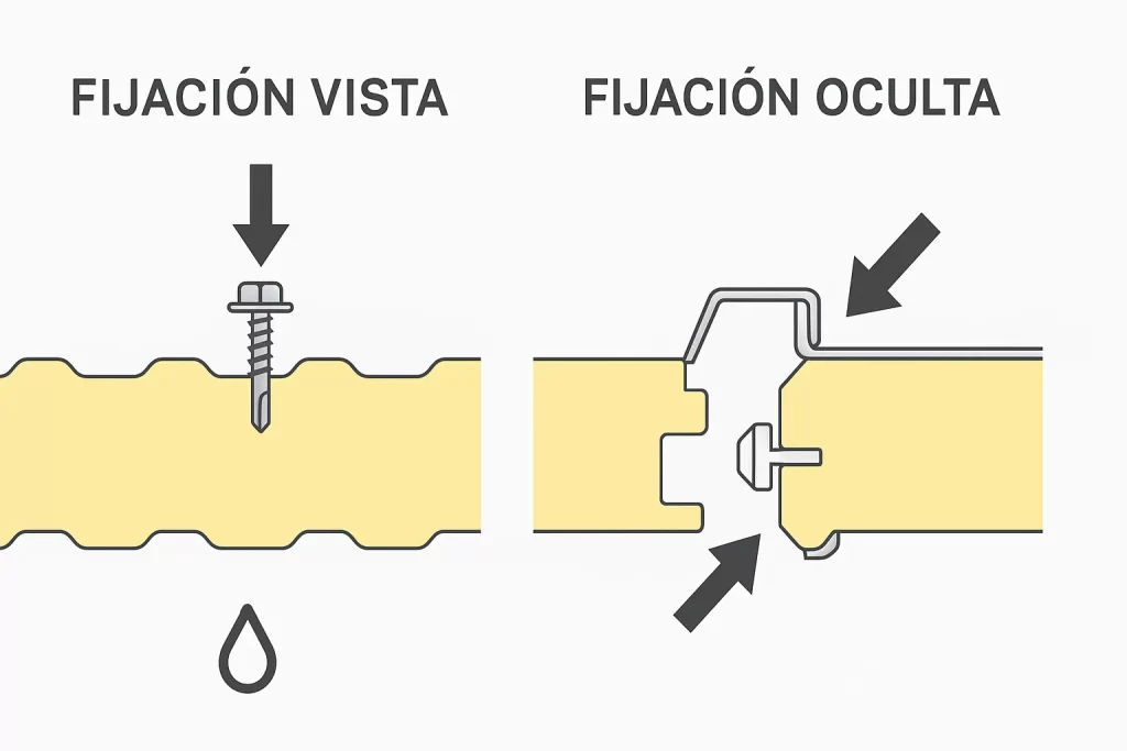 Sistemas de fijación de paneles sándwich vista y oculta