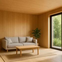 ¿Qué ventajas tienen los revestimientos de madera en interiores? Aportan calidez, mejoran el aislamiento térmico y acústico y generan espacios más confortables. Además, la madera es un material sostenible y versátil que se adapta a cualquier estilo decorativo. ¿La madera de abeto es adecuada para techos y paredes? Sí, su ligereza y estabilidad dimensional la hacen perfecta para revestir paredes y techos interiores. Además, su tono claro amplía visualmente los espacios y aporta luminosidad. ¿Cómo se mantiene un revestimiento de madera? Requiere limpieza suave con productos neutros y, ocasionalmente, aceite o barniz natural. La madera de abeto envejece bien y conserva su belleza con poco mantenimiento. ¿Puedo combinar frisos y tarimas de madera en un mismo espacio? Sí. Usar ambos genera continuidad visual entre paredes, techos y suelos, creando ambientes cálidos y armónicos muy valorados en el interiorismo contemporáneo. ¿Los revestimientos de madera son sostenibles? La madera de abeto proviene de bosques gestionados de forma responsable y es 100 % renovable. Además, su producción tiene baja huella de carbono y contribuye al bienestar interior.