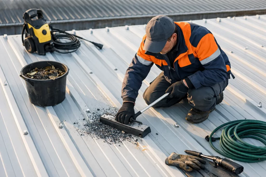 mantenimiento del panel sándwich en cubierta con revisión preventiva