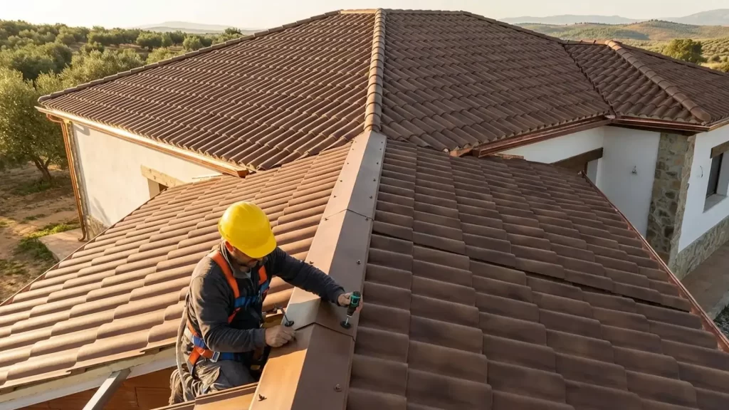 proyectos reales con panel sándwich teja en cubierta uniforme